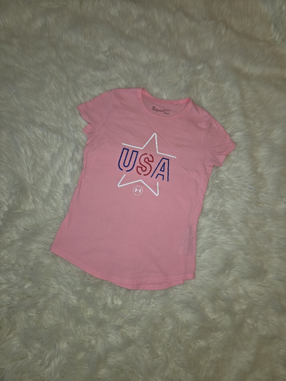 Under Armour Pink USA Star Graphic Tee